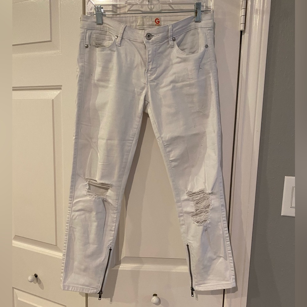 Guess jeans, white, skinny cut, size 26